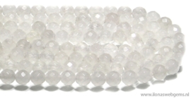 Witte Jade kralen grote facet ca. 6mm (BB8L)