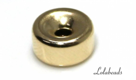 12 stuks Gold filled rondel ca. 7x3.5mm