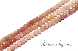 Roze Opaal kralen facet rondel ca. 4x3mm(M242)
