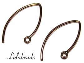 6 paar Rosé Gold filled oorbelhaakjes ca. 20mm