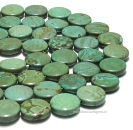 Turquoise Howliet kralen ca.20x20x6mm (Q28)