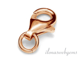 50 stuks rose vermeil lobsterslotje 13mm