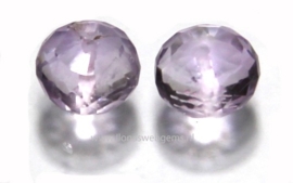 1 Amethyst facet rondel ca. 8x4,5mm A kwaliteit (M208a)