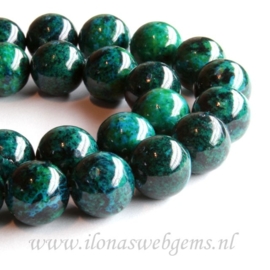 Chinese Chrysocolla rond ca. 14mm