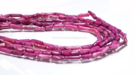 Koraal kralen oud lila-roze ca. 4x10mm (M146)