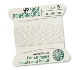 WHITE: Griffin Rijgdraad High Performance 0.65mm No. 5 (HP6)
