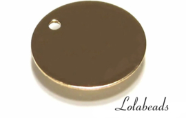 14 karaat gouden label ca. 11mm