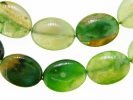 Agaat groen ovaaltjes ca. 19x15x7mm