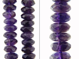 Amethyst facet rondellen ca. 5,5x4mm