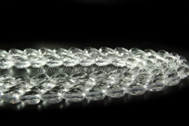 Bergkristal facet druppels ca. 12x8mm