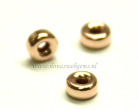 12 stuks Gold filled rondel ca. 7x3.5mm