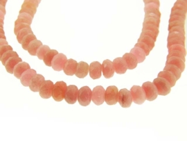Jade oud roze facet rondellen ca. 8x5mm