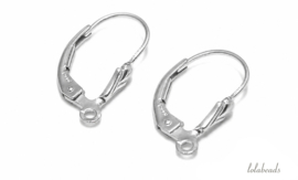 6 paar Sterling zilveren oorbelhaakjes ca. 16x9mm