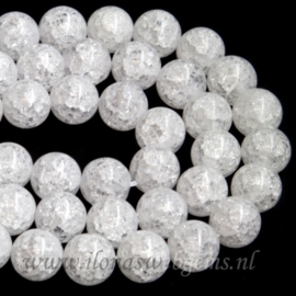 Bergkristal craquelé  rond ca. 12mm