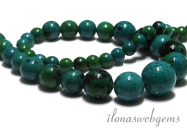 Chinese Chrysocolla kralen 'Choker' rond(F76)