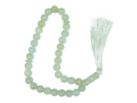 Jade Mala `nature` rond ca. 12mm