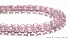 Roze Opaliet kralen grote facet ca. 6mm (H99)