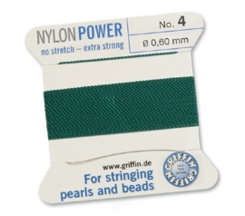 GREEN: Griffin Rijgdraad Nylon 0.60mm No. 4 (NY20)