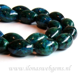 Chinese Chrysocolla barrels ca. 18x13mm