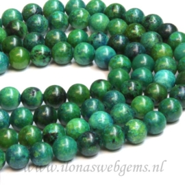 Chinese Chrysocolla rond ca. 8mm