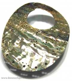 Abalone kralen hanger ca. 75x50mm (A4-e)