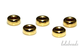 50 stuks 14k/20 Gold filled rondel 4x2mm