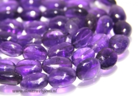 Amethyst kralen ca.12x6mm (30) (H179)