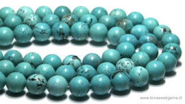 Howliet kralen turquoise rond ca. 12mm (K21b)