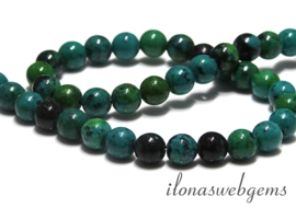 Chinese Chrysocolla kralen rond ca. 8mm(F71)