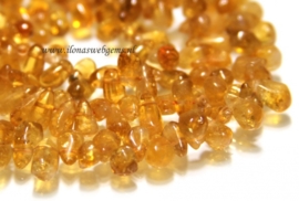 Citrien kralen ca 9x4mm (39) (H189-a)