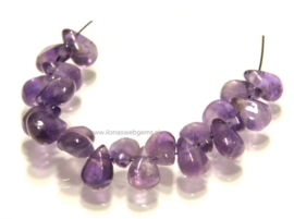 20 stuks Amethyst mini druppeltje ca. 8x5x4mm (G91)