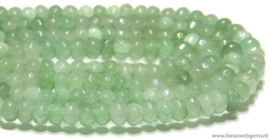 Jade kralen facet rondel ca. 6x4mm (L6c)