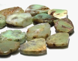 Chrysopraas kralen ca.28x22-43x24mm (C4)