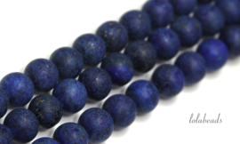 10 strengen Lapis Lazuli kralen mat rond ca. 8mm (1.32)