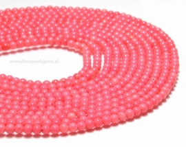 Roze Koraal kralen rond ca.4mm (H29)