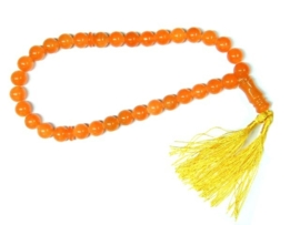 Jade Mala oranje rond ca. 12mm