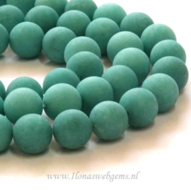 Jade mat petrol-groen rond ca. 12mm