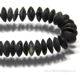 Zwarte Jaspis discs ca. 10x4mm (G42)