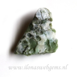 Chrysopraas side drill kraal / hanger ca. 54x40x11mm (M212-9)