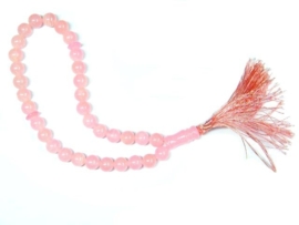 Jade Mala pastel roze rond ca. 12mm