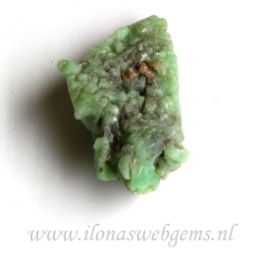 Chrysopraas side drill kraal / hanger ca. 45x28x15mm (37)
