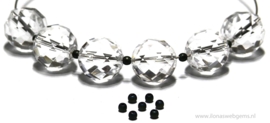 Ca. 200 stuks mini Hematiet kralen / spacer ca. 2,2mm(i109)