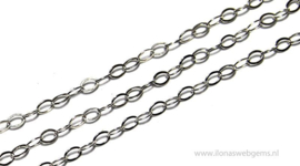 3 meter sterling zilveren schakels / ketting ca. 3x2mm