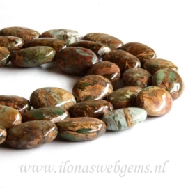 Groene Opaal ovaaltjes ca. 18x13x8mm (H12)