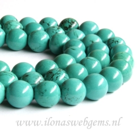 Turquoise Howliet rond ca. 12mm