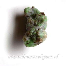 Chrysopraas side drill kraal / hanger ca. 66x28x22mm (M212-12)