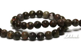 10 strengen Rainforest Agaat kralen rond ca. 12mm (91)