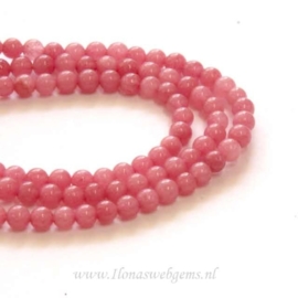 Jade oud roze rond ca. 4,5mm (M108)