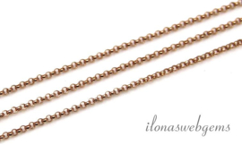 ca. 3 meter 14k/20 Rosé gold filled jasseron ketting / schakels