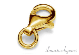 50 stuks vermeil lobsterslotje 13mm